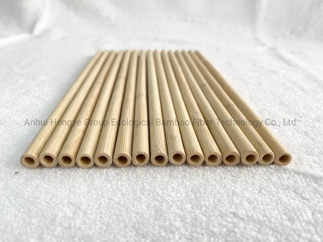 Disposable Carbonization 100% Bamboo Straw Biodegradable Hot Sale Eco-Friendly Product 7.0*200 mm