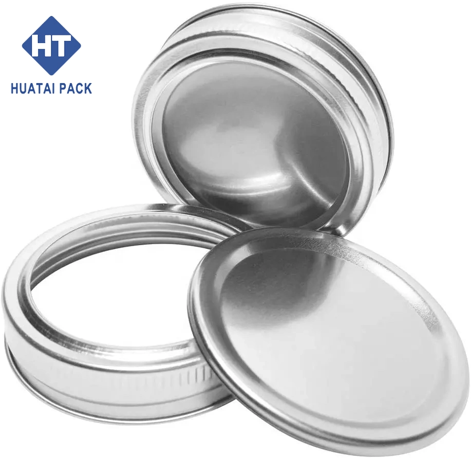 70 mm 86mm Stainless Steel Sprouting Mason Jar Canning Lids, with 2 Pieces Flat Rings and Plates