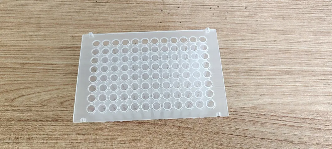 CE, ISO Marked, Square Hole, Round Hole U-Shape, Bottom V-Shape Bottom for 96 Deep Well Plate Microplate with 2.2ml, 1ml, Clear Color, with Comb