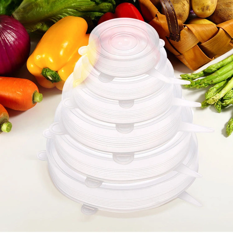 Silicone Stretch Lids Reusable Silicone Container Lid for Cover Leftover Food Wbb11912