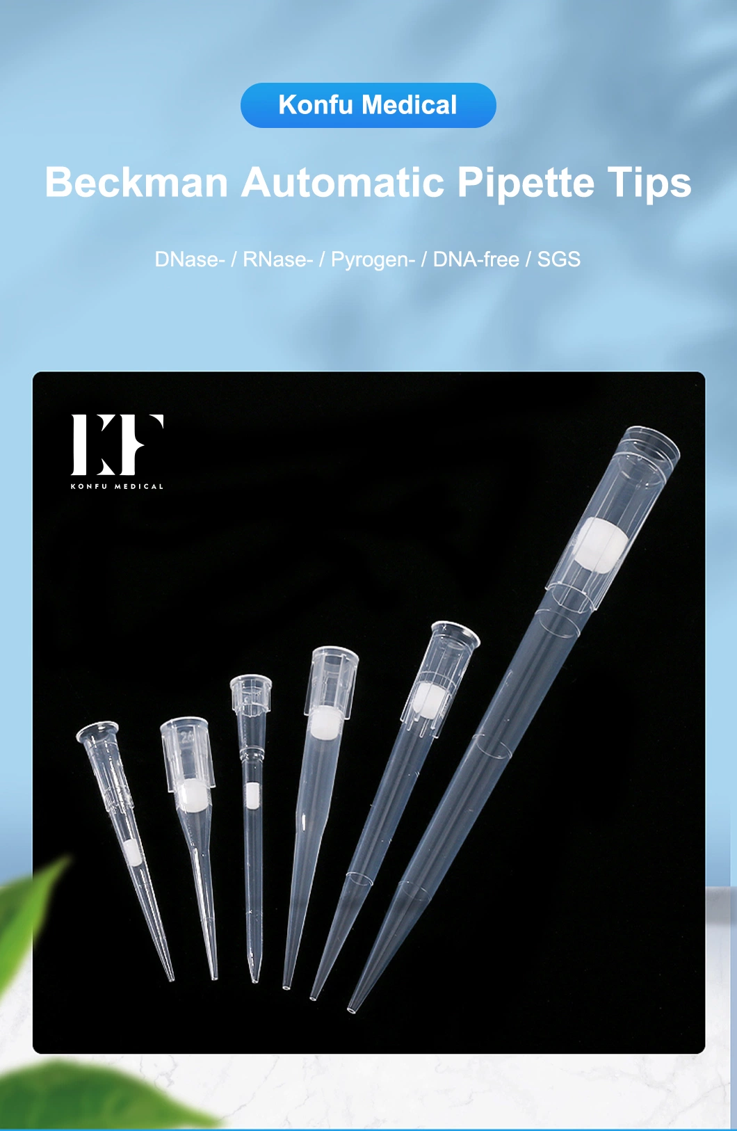 Eco Friendly Beckman 50UL Automation Filtered Pipette Tips Used for Nucleic Acid Detection Protein Isolation