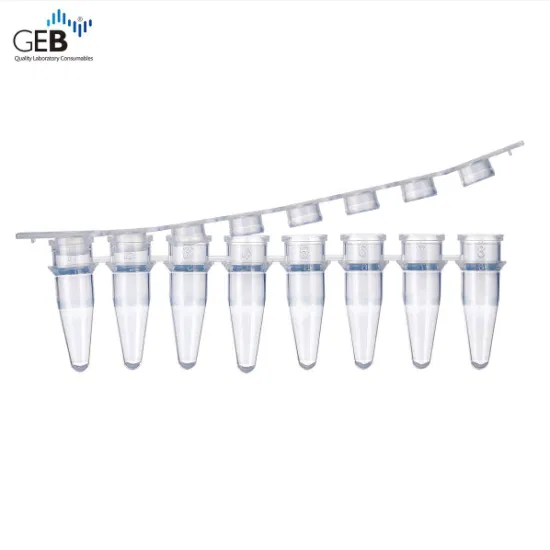 0.2ml Disposable Single Plastic Transparent Conical PCR Centrifuge tube with CE Certificate